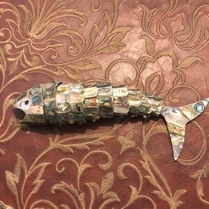 Abalone shell fish bottle opener